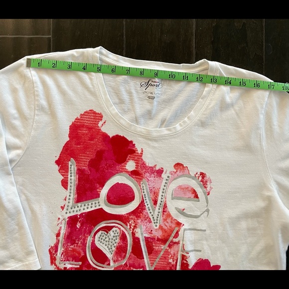 SOLD Style & Company two tee shirts. Red sparkle. - Picture 13 of 15